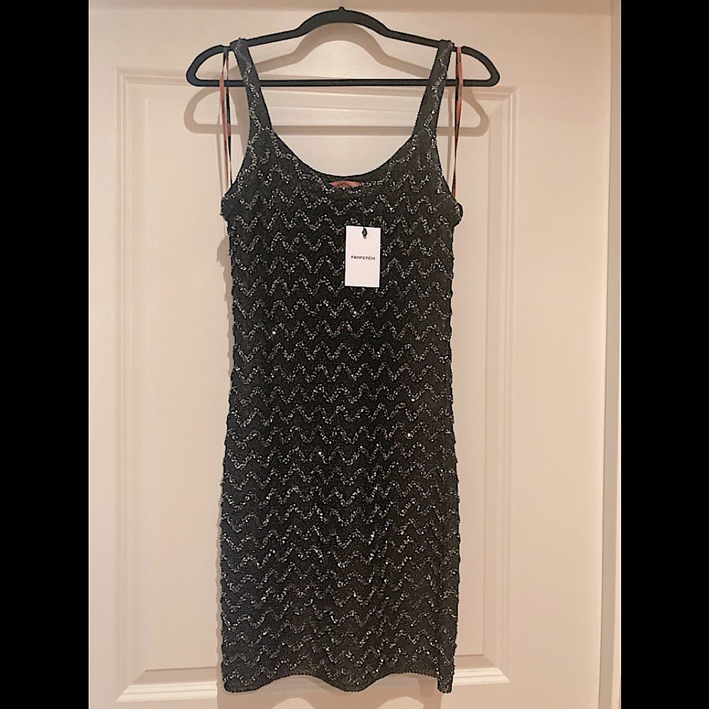 Missoni Sequin-Embellished Zigzag-Pattern Dress S… - image 1